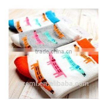 Cute cartoon dachshund Womens cotton socks socks