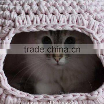 100% Acrylic Clear Crochet Cat Cave Pet Cat Pet Dog Shade Bed photo-2