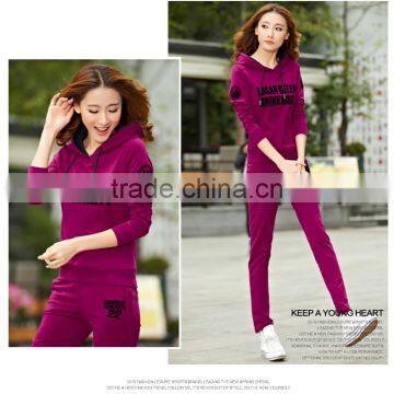 2017 Casual Fleece Slim Fit Women Tracksuit Wholesale Cheap Custom Women Tracksuit photo-3