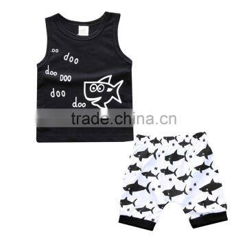 S17473A 2017 Boutique Little Baby Cotton Outfits Kids 2 Pcs Clothing Sets photo-2