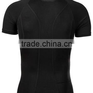 Polyester Gym Mens Spider Print Slim Fit Quick Dry Short Sleeve Blank Training T Shirt photo-3