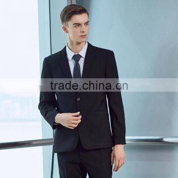China Polyester Viscose Cheap Office Formal Black Coat Pant Men Suits photo-3