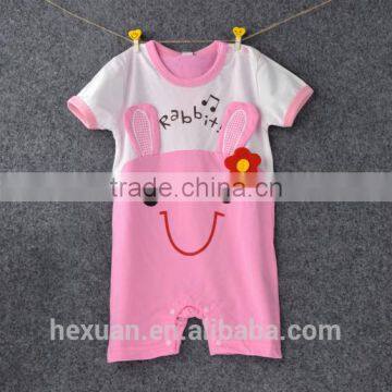 Newborn Girl 100% Pure Cotton Romper Short Sleeve Baby Jumpsuit photo-2