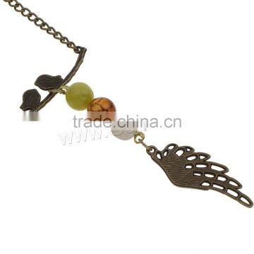 Gemstone Picture Necklace Zinc Alloy Brass Chain Natural Gemstone Necklace photo-2