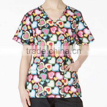 New Style Wholesale Custom Nurse Uniform Medical Scrub Top Hospital Fashionable Nurse Uniform Designs photo-3