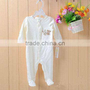 Wholesale Cartoon Footed 100% Cotton Baby Clothes Romper Set photo-4