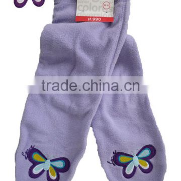 lilac color polar fleece non-slip socks