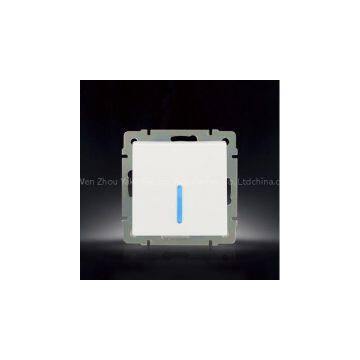 YK005 1 gang 2 way LED euro electric wall switch