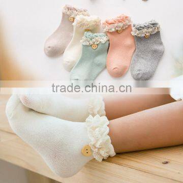 B40687A Wholesale kids socks girls fancy princess lace socks