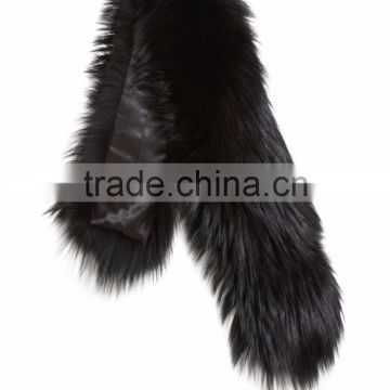 YR193A Luxury Pull through Style Genuine Raccoon Fur Stole Real Raccoon Dog Fur Scarf