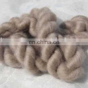 Factory selling competitive price Mongolian cashmere fiber tops brown 16.5mic/44-46mm