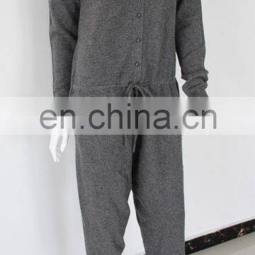 102-33 knitted women cashmere jumpsuit