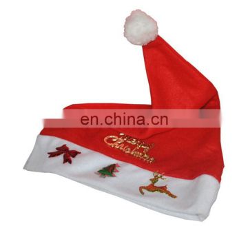 Reindeer and christmas tree logo santa hats unique embroidered xmas caps hats winter hats for christmas