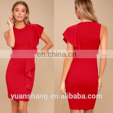 2017 latest design sexy women bodycon midi dress