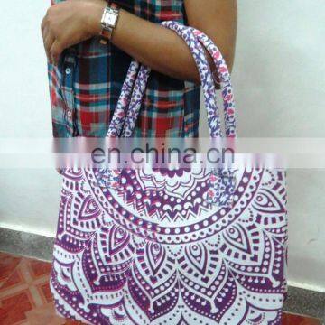 Women Shopping Purse Cotton Ombre Mandala Bag Hippie Tote Bags Wholesaler