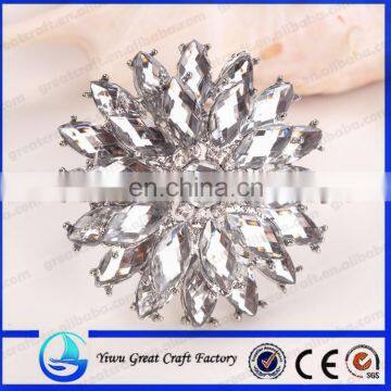 Friendship cheap fashion double brooch yakeli large flower brooch rhinestone women marry a brooch scarf buckle