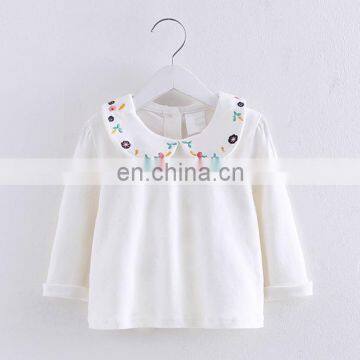 Wholesale Best Selling Girl White Long Sleeve T-shirt Children Clothing Cotton Kid Clothes For Children