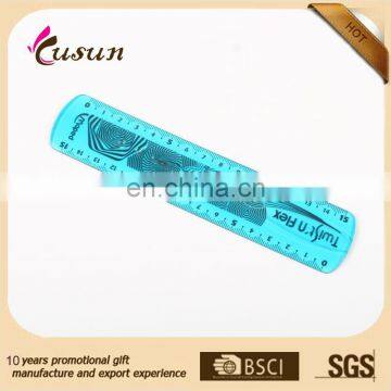 Fashion design promotional logo customized 15cm straight custom plastic ruler