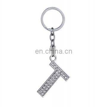 26 Letter Available Alphabet Rhinestones Metal Keychain photo-5