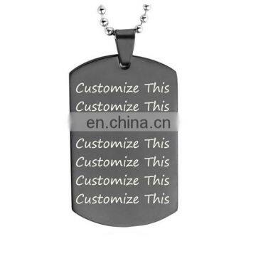 laser dog ID information metal stainless steel tag glossy cat dog pet ID tag customized alloy metal