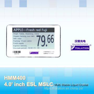 4.0 inch Electronic Shelf Label ESL，LCM，LCD，RFID，E-paper Display