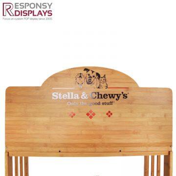 Hot Sale Customized 5 Layer Bamboo Floor Display Stand for Pet Products photo-5