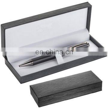 luxury twist frosted black barrel metal ball pen with gift box RB17091