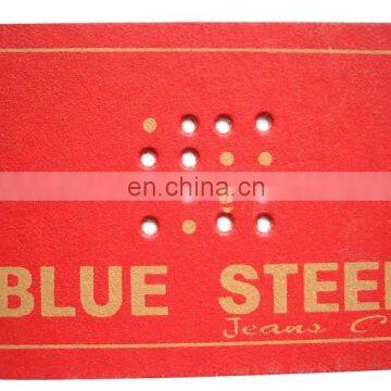 embossed 3d garment leather label