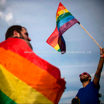 Factory Wholesale Stock Cheap 3*5ft Gay Pride LBGT Rainbow Flag photo-3