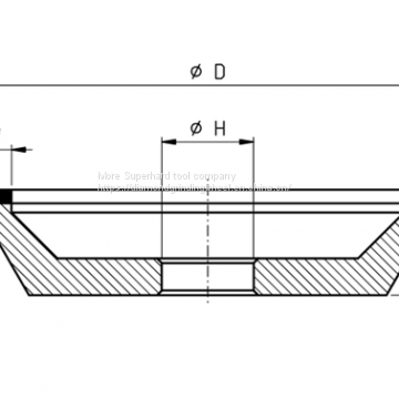 12А2-45 Cup Tool Diamond Wheel Grinding for carbide tools resin bond grinding wheel