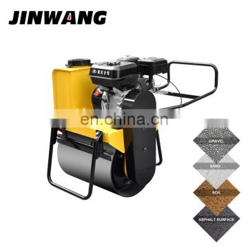 Hand push human drive 450mm single drum mini case road roller for sale