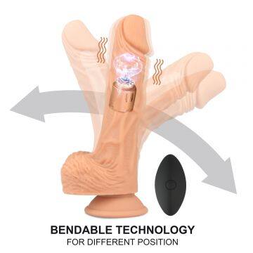 Realistic Dildo Automatic G spot Vibrator with Suction Cup for Women Hands-Free Sex Fun,Heating Silicone Vibrant Penis Sex Toy Rechargeable Anal Vibrator for Orgasm （8.2 Inch）