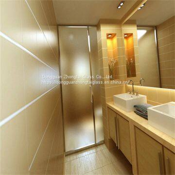 Building glass factory produce frosted glass acid etched glass for bathroom