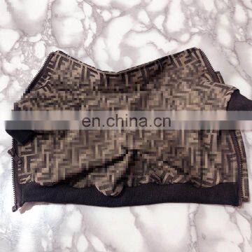 Luxury Pet Clothes Dog Jacket Popular Logo Famous Brand Brown Casual Dog Jacket