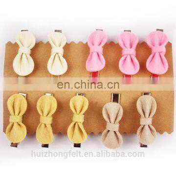 Candy Colors Felt Bow Hair Clips photo-5