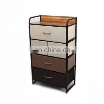 Customized 5L-608 Factory Directly 5 Drawer Dresser Bedroom Furniture Drawer Dresser Storage Tower Steel Frame