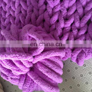 YUAN Factory WHOLESALE DIY Chenille Chunky Knit Giant Yarn photo-7