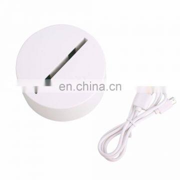 Night Light LED 3D Acrylic Table Desk Bedroom Decor Gift Warm White Lamp Christmas Decoration