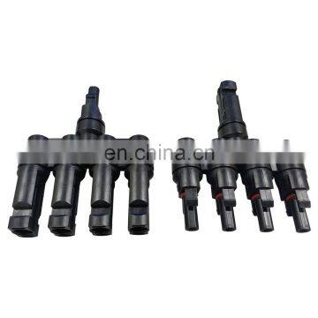 1 Male to 4 Female(M/4F) and 1 Female to 4 Male(F/4M) 1 Pair Solar Energy Panel MC-4 T Branch Connectors Cable Coupler Combiner photo-5