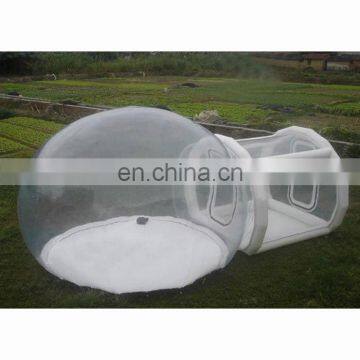 Outdoor Advertising Inflatables transparent inflatable camping bubble tent with  tunnel