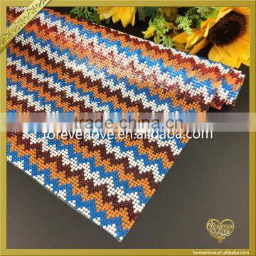 Hotfix Crystal Colorful Diamond Rhinestone Sticker Sheets Trimming Mesh FHRM-044 photo-2