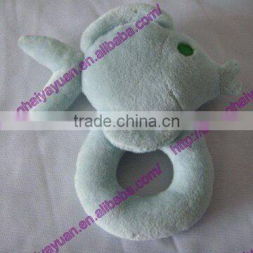 fish shaped plush rattle toy