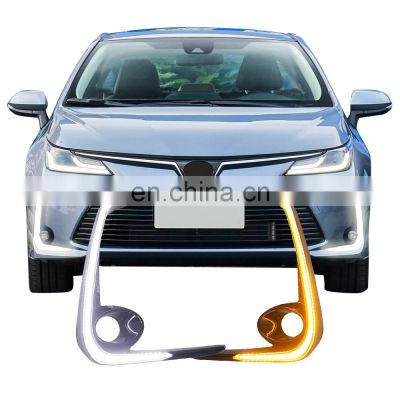 LED DRL lamps Daytime Running Light Suitable for Toyota Corolla 2020 with yellow turn signal Other Exterior Accessories