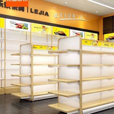 Lepin New Supermarket Convenience Store Steel-Wood Shelves Maternal and Child Accessories Store Nakajima Cabinet Wooden End Display Shelves photo-2