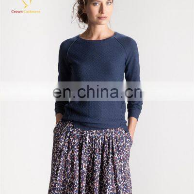 Ladies Cashmere Knit Pullover Sweater Fashion Design photo-4