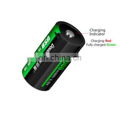 Customized Logo Rechargeable Usb Charging 9000mWh 1.5v d Cell Battery photo-3