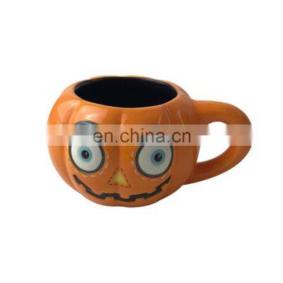 fruit shape ceramic halloween pumpkin coffee gift mug