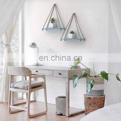 Indoor Small Flower Plant Organize Wall Solid Wooden Floating Shelf Bracket photo-4