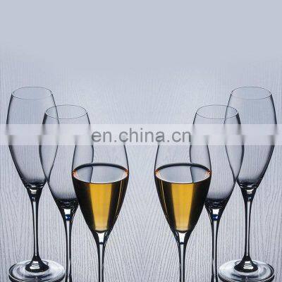 Best Seller Tulip Shaped Crystal Custom Logo Wedding Gifts Glass Champagne Flutes Wholesale