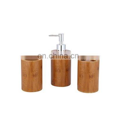 Alibaba gold supplier 4pcs ceramic bamboo style design bath accessories set